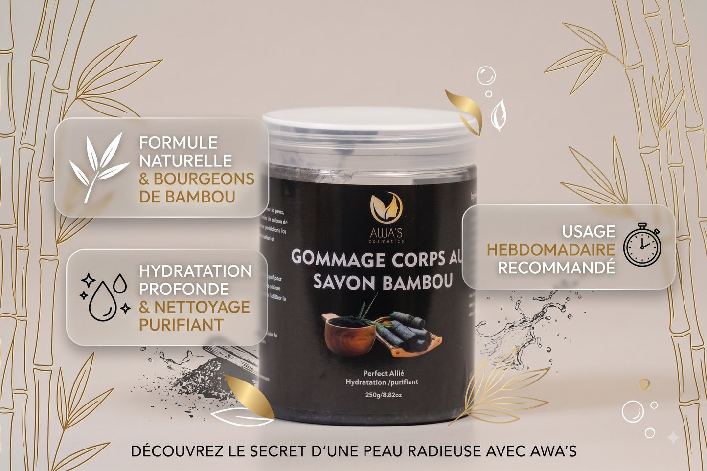 GOMMAGE CORPS AU SAVON BAMBOU